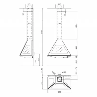 Газовый камин Rocal D-10 Gas Газовый камин Rocal D-10 Gas