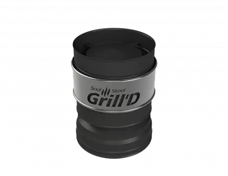 Оголовок-дефлектор К Grill'D, AISI 310S 0,8мм/ЖС 0,5мм (D130/250), черный (термостойкая краска)